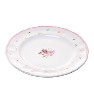 Prato 27cm  Raso Florescer Rosa Cerâmica